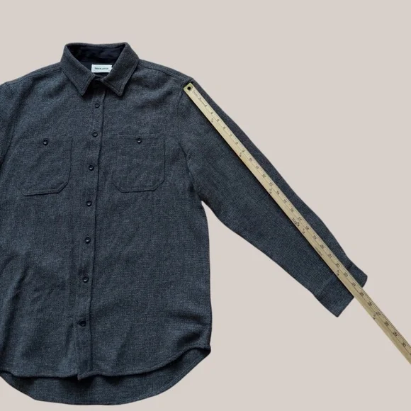 Taylor Stitch The Service Shirt Ash Melange Wool - Picture 8 of 8